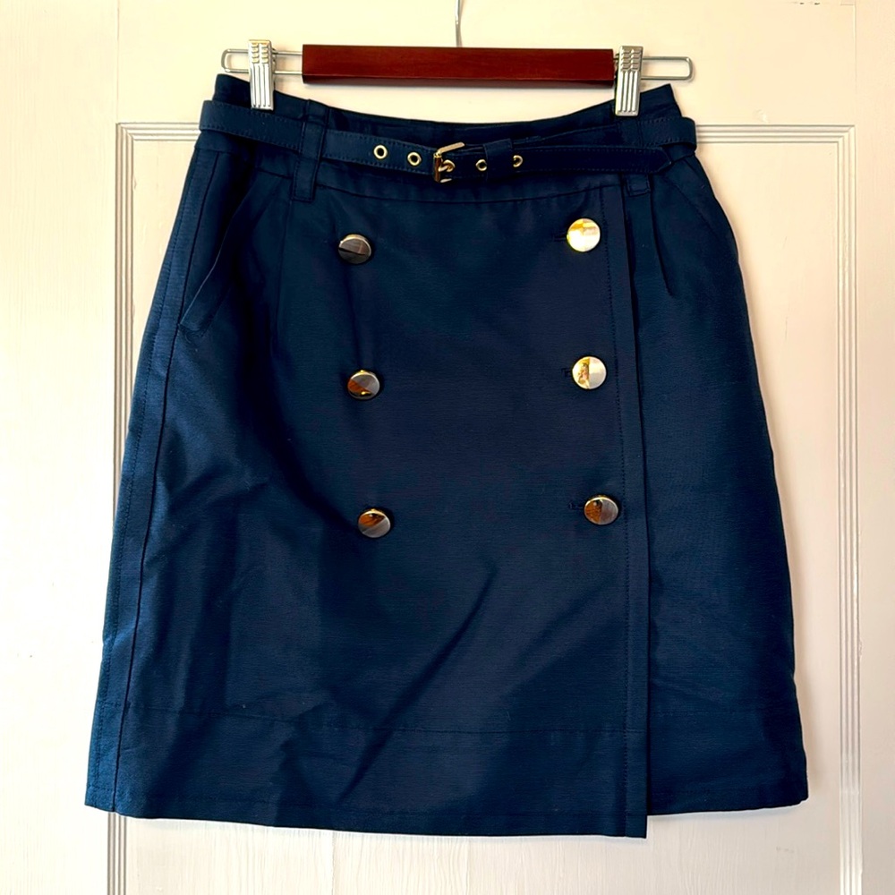 Marc by Marc Jacobs navy blue belted wrap skirt